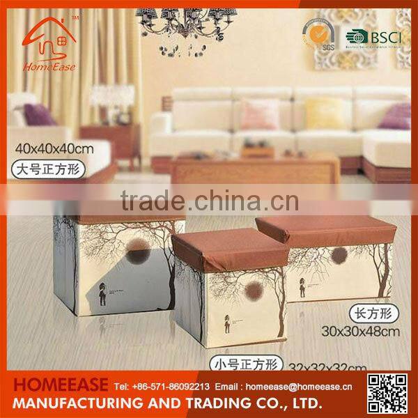 Open Top Collapsible Foldable Fabric Storage Box/Canvas Storage Bin