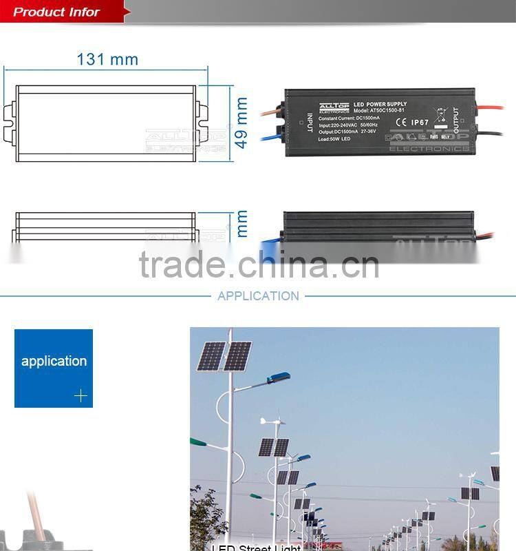 IP67 waterproof constant current 900mA 30W led light power supply