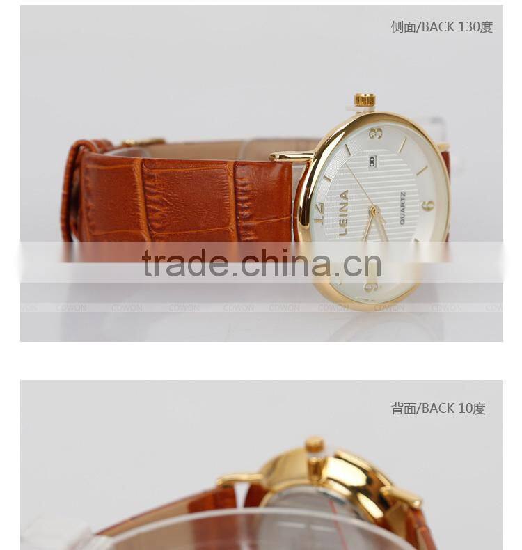 Newest Luxury Automatic Leather Strap Men Wrist Watch Gift