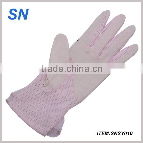 2014 fashion print buffterfly knot sunscreen gloves for women