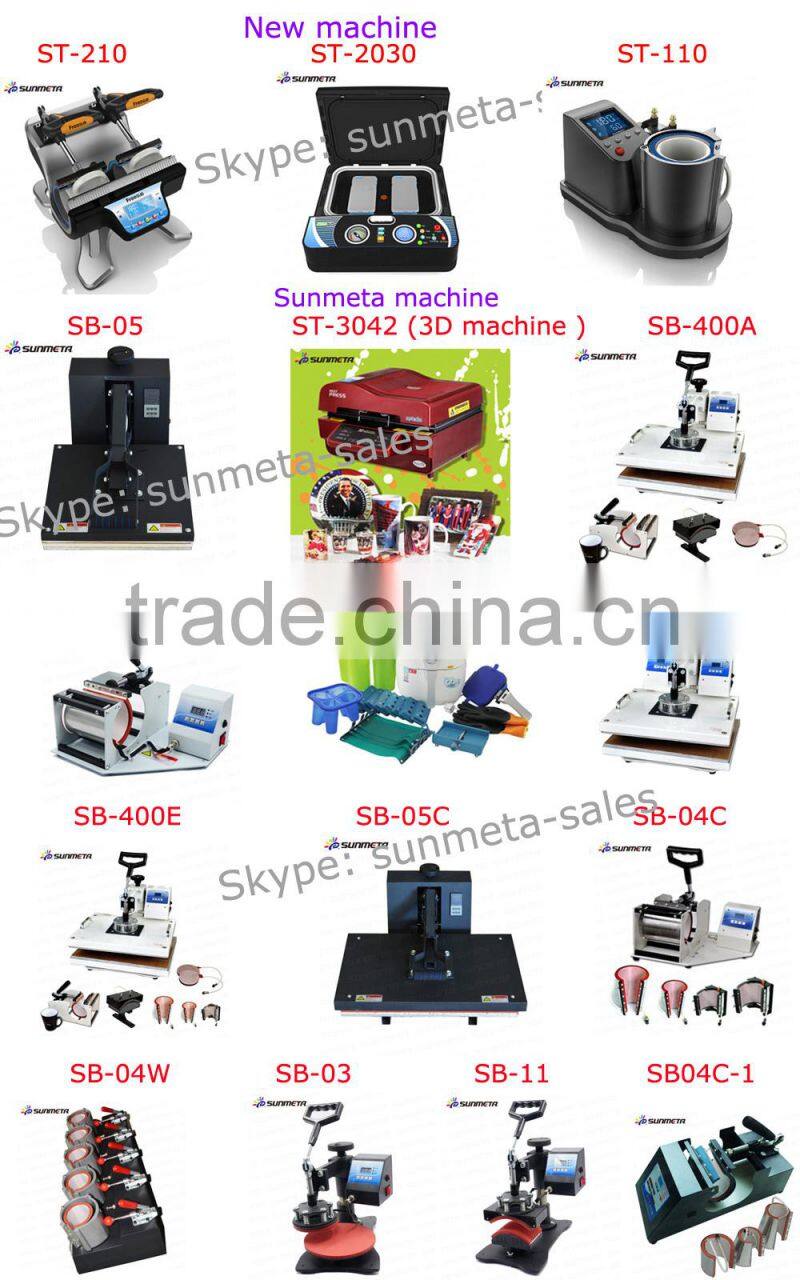 Sunmeta sublimation 6 in 1 combo heat press machine