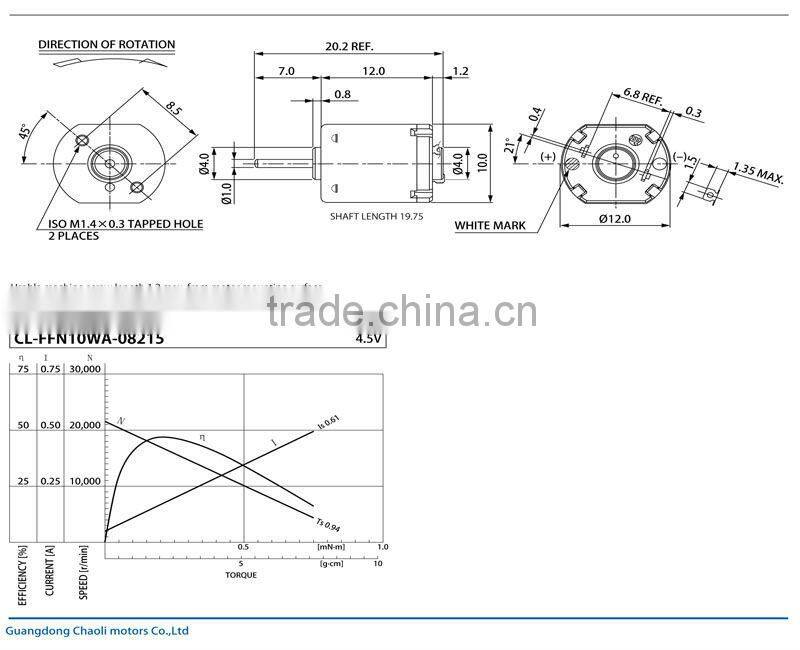 CL-FFN10WA DC Motor for tilt camera