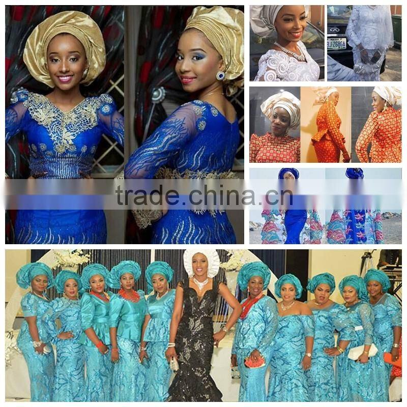 African wholesale hot sell african french lace ladies suits lace design african dress lace and net sarees