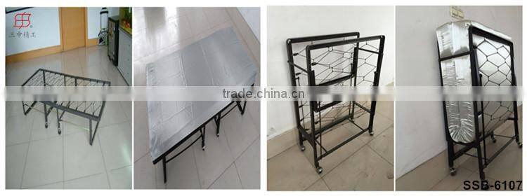 China Factory Home Bedroom Cheap Modern Steel Single Folding Beds