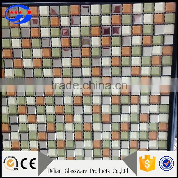 metal look glass mosaic