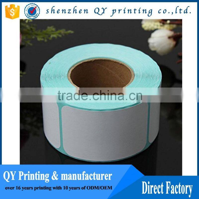 Paper Adhesive Blank Sticker Label, Roll Packaged Blank Self-adhesive Label without Lamination