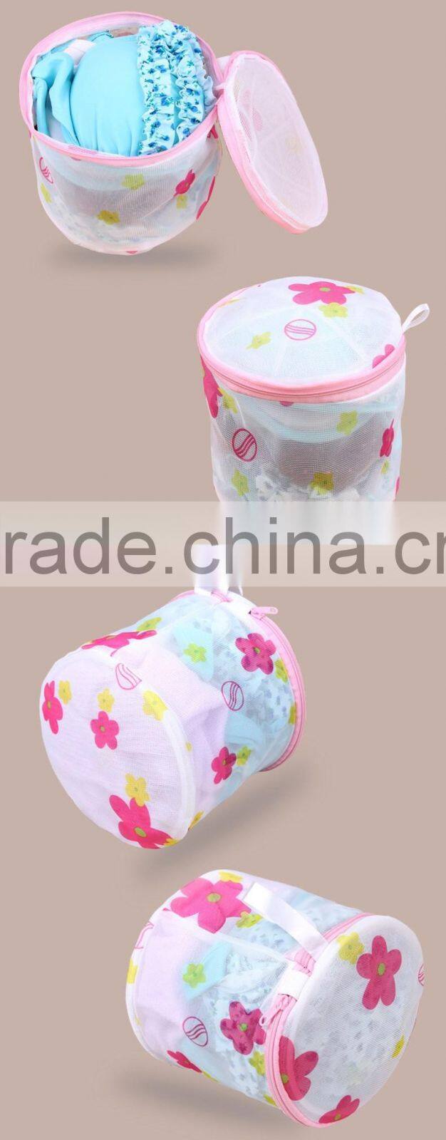 Wholesale polyester printed mesh lingerie bag