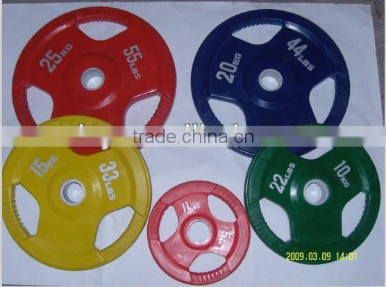 7 Holes Olympic Weight Lifting Rubber Plate