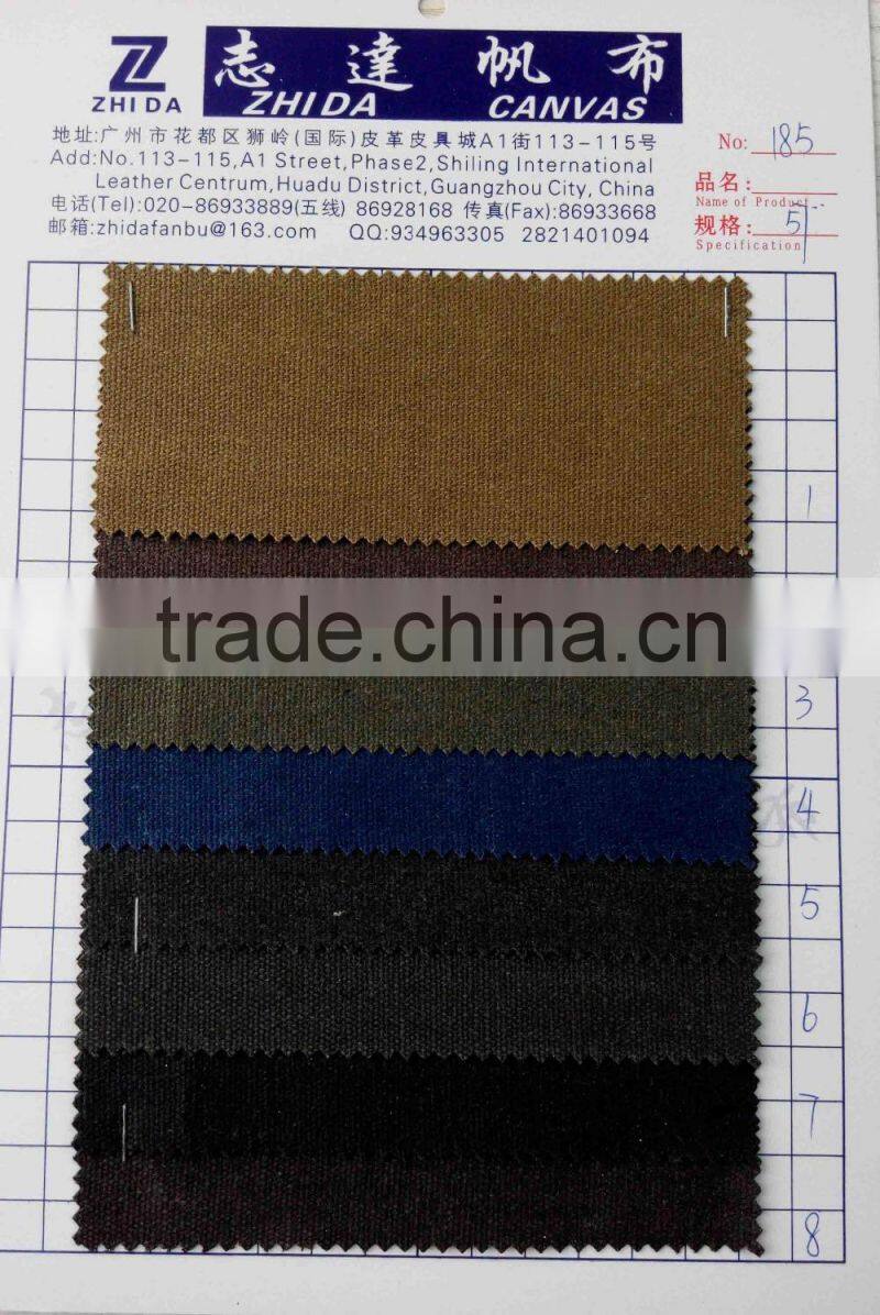 cheap and good cotton wax coated canvas fabric for bag tent luggage shoes
