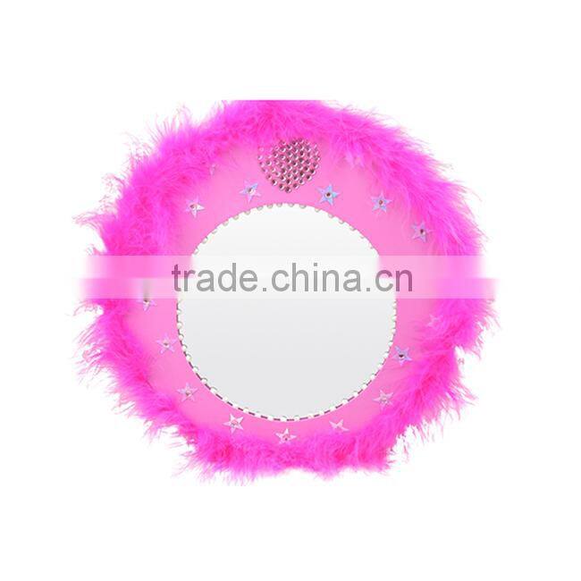 Round wood framed mirrors