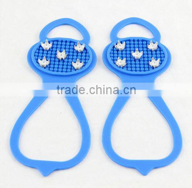 2016 Promotion anti-slip silicone rubber reusable shoe covers rain snow ice climbing crampons