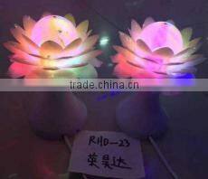 LED RGB Lamp Auto Vase Lotus Rotating Party Stage Club KTV Disco Light