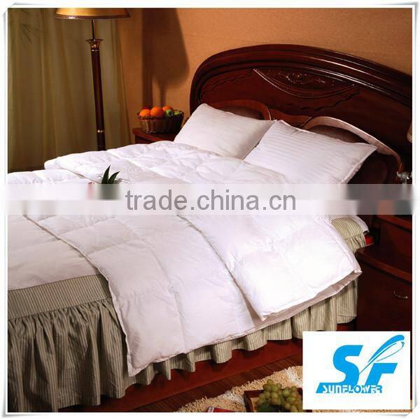 100% cotton fabric four season hotel alternative goose down feather comforter/ micro fiber quilt /duvet shell