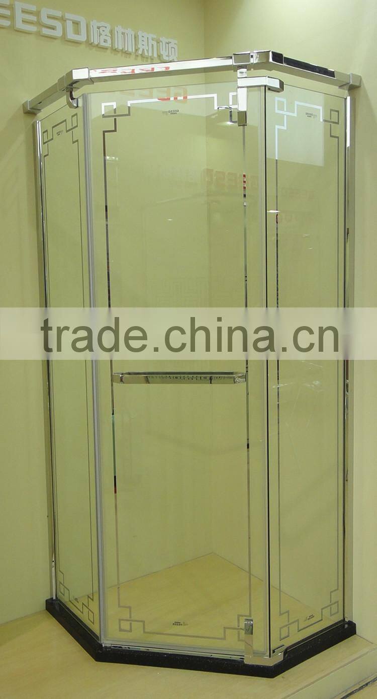 deluxe frameless plain glass shower enclosure GD9009