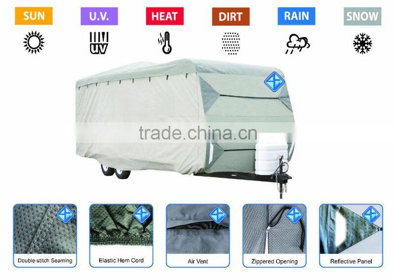 UV resistant Waterproof Deluxe 26' - 28' Travel Trailer Cover