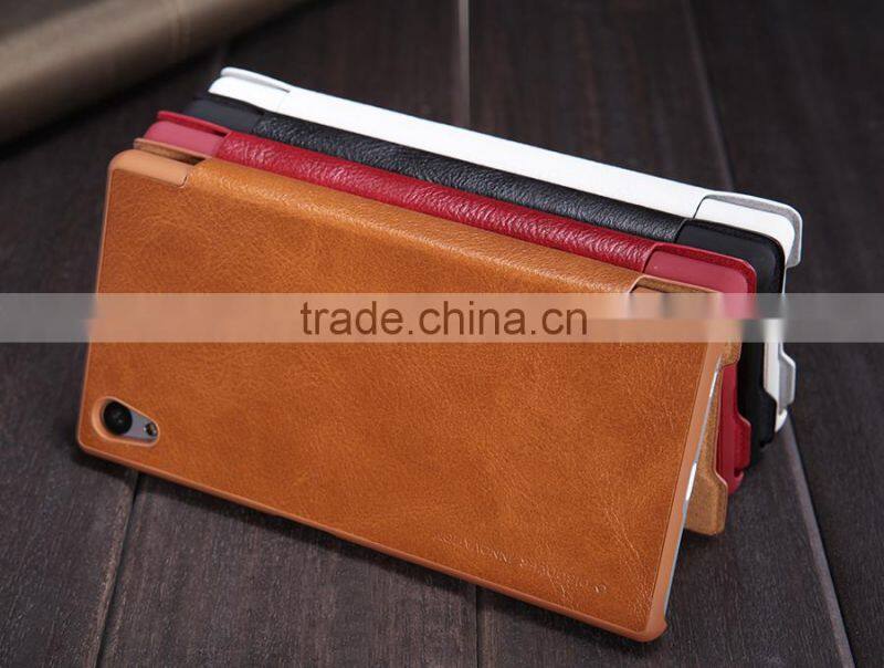 Nillkin new arrived classic stylish leather case For Sony xperia z5
