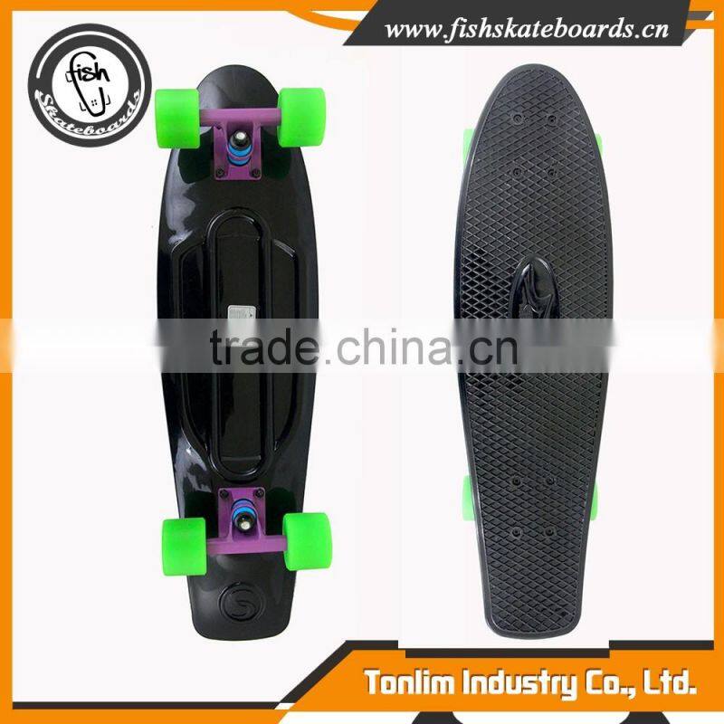 4" aluminium alloy truck board 4 wheels skateboard plastic fish board