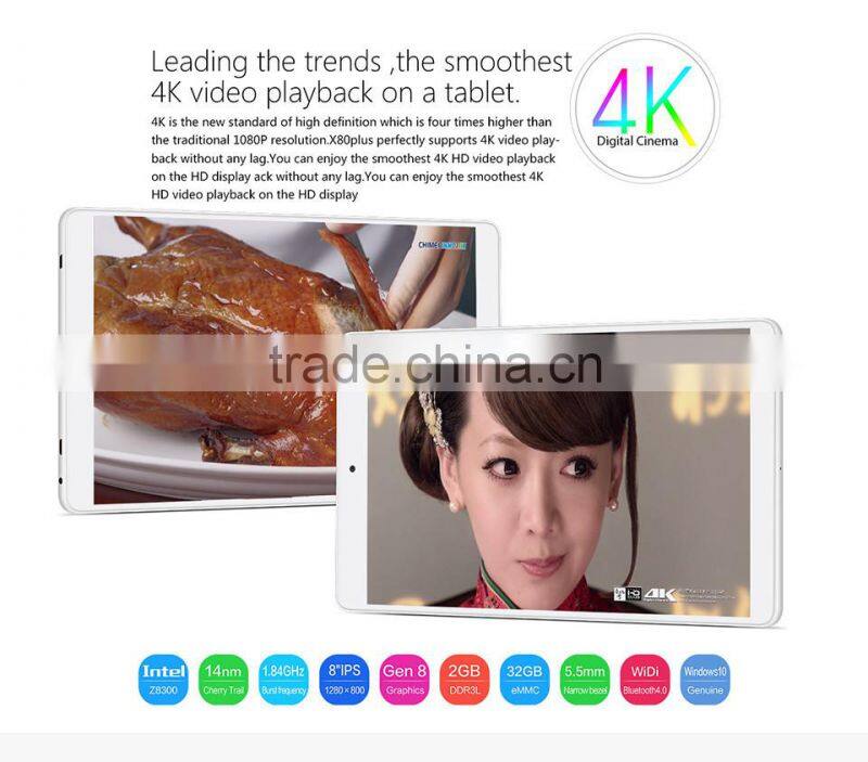 8" Plus Dual Boot Tablet PC Intel Atom 5 Z8300 1.44GHz 2GB 32GB WGA IPS Screen Bluetooth 4.0 HDMI Bluetooth 4.0