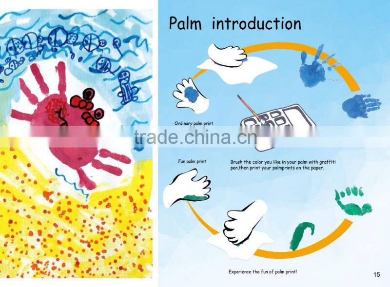 With 4 color paints Health DIY kids finger painting toy foreign kids games