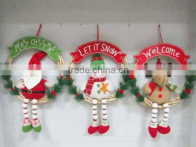 2014 Hot Sale Christmas Plush Wall Hanging Decoration Toy,Ornament Christmas Hanging Decoration Toy,Christmas Ornament Toy