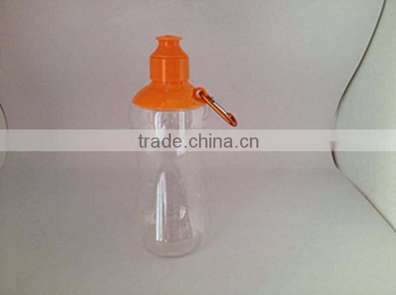 560ML PET water bottle with carabineer