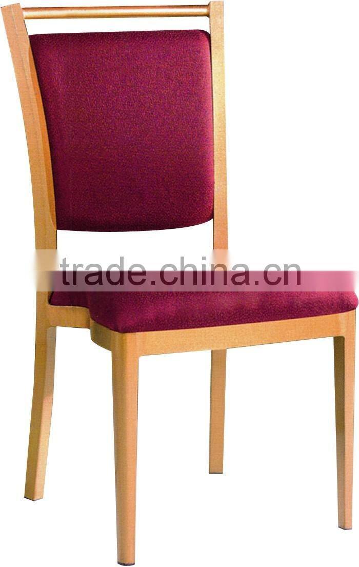 Upholstered Seat/Aluminium stackable essential banquet chair
