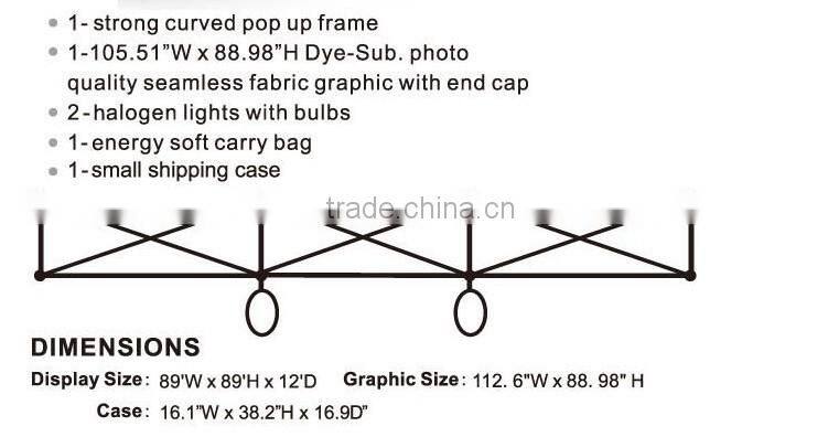 10ft Dye Sublimation Printed Exhibition Display