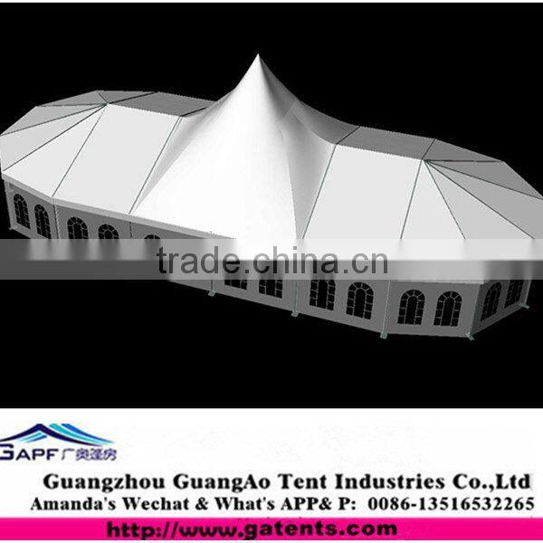 Low price quality high peak hexagonal tent