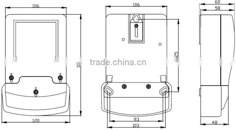 Single phase electronic energy meter 100A