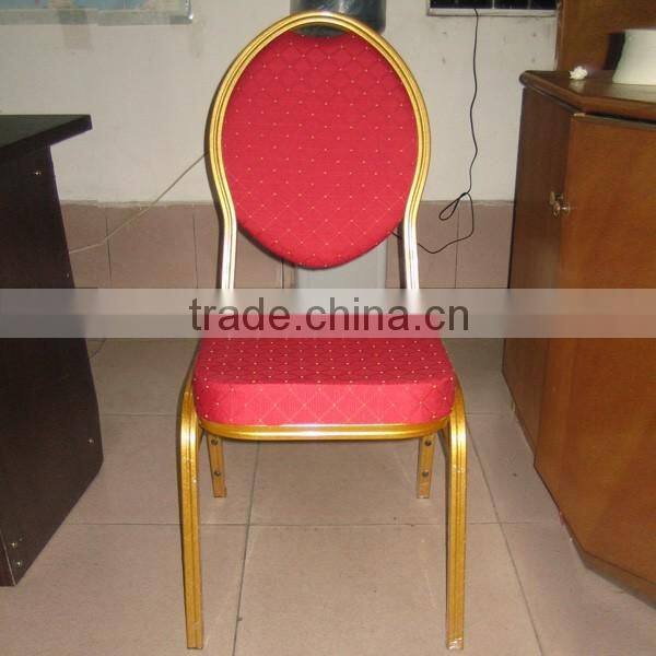 used hotel furniture cheap metal frame fabric banquet stacking chair for sale (YC601)