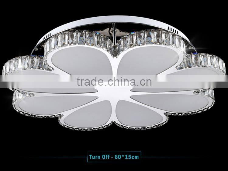 High Brightness SMD5730 Flower Ceiling Light K9 Crystal Decorative Ceiling Lamp