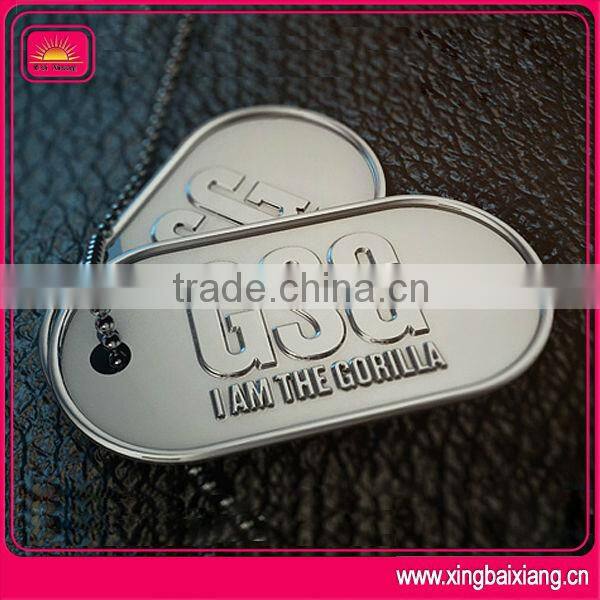 Custom aluminum metal cheap dog tags for men