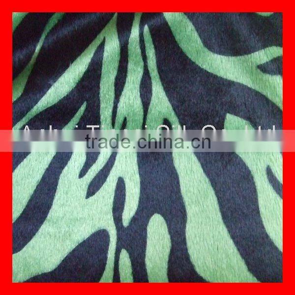 Discharge Print PV Fleece Short Pile Faux Fur Fabric
