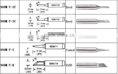 Lead-free Electric Soldering Iron Tips Hakko 900m for Chips