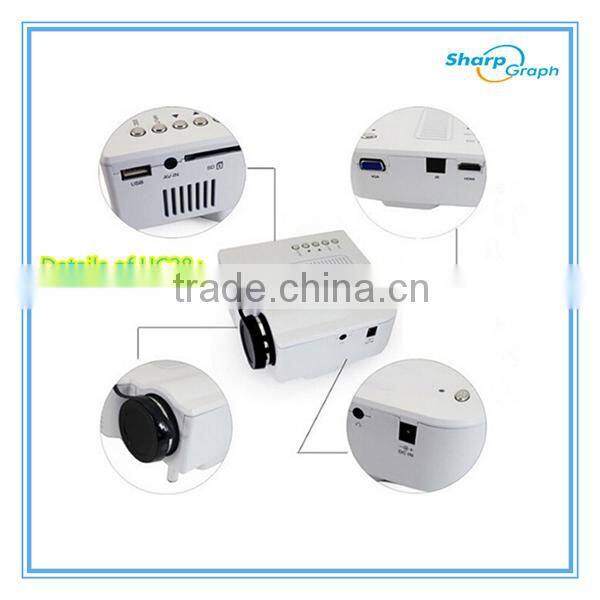 Wholesale UNIC Mini Handy Ultra HD LED Multimedia 720p Projector UC28+ Home Theater Beamer