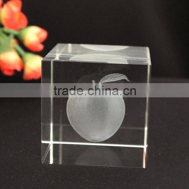 Squre blank 3d laser crystal cubes for engraving wholesale