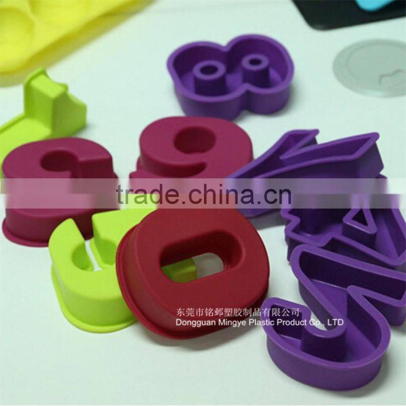 0-9 10 Number Shape Silicone 3D Mold Cookware Dining Bar Non-Stick Cake Decorating Fondant Soap Mold Decorating Stencil pan