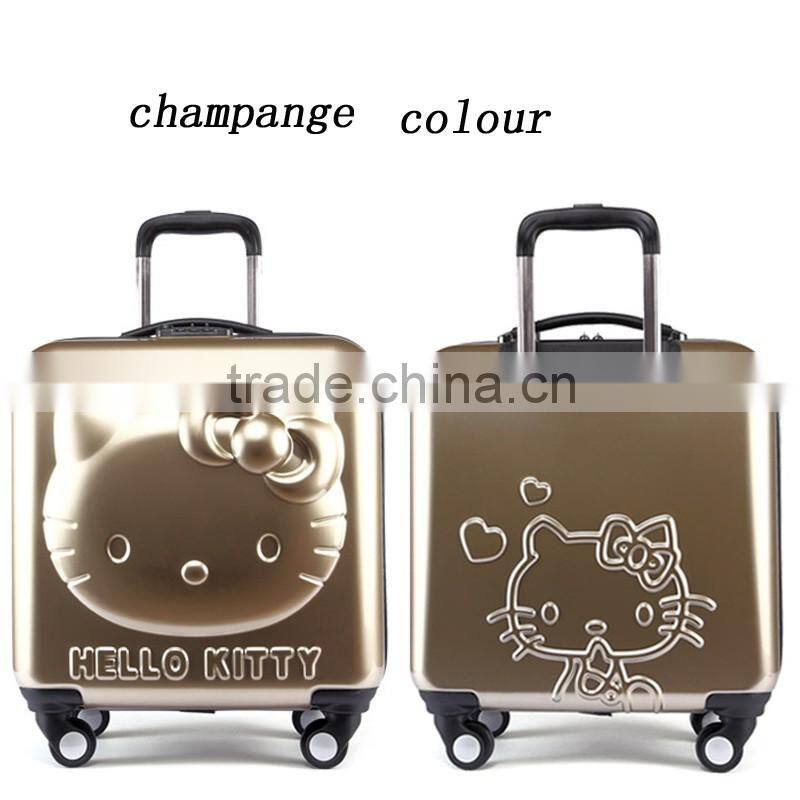 children department name and built-in caster functional kids suitcase