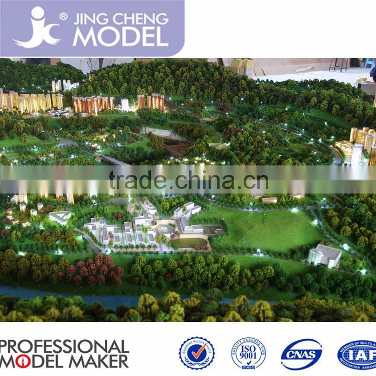 High quality architectural scale model with details for city planning model