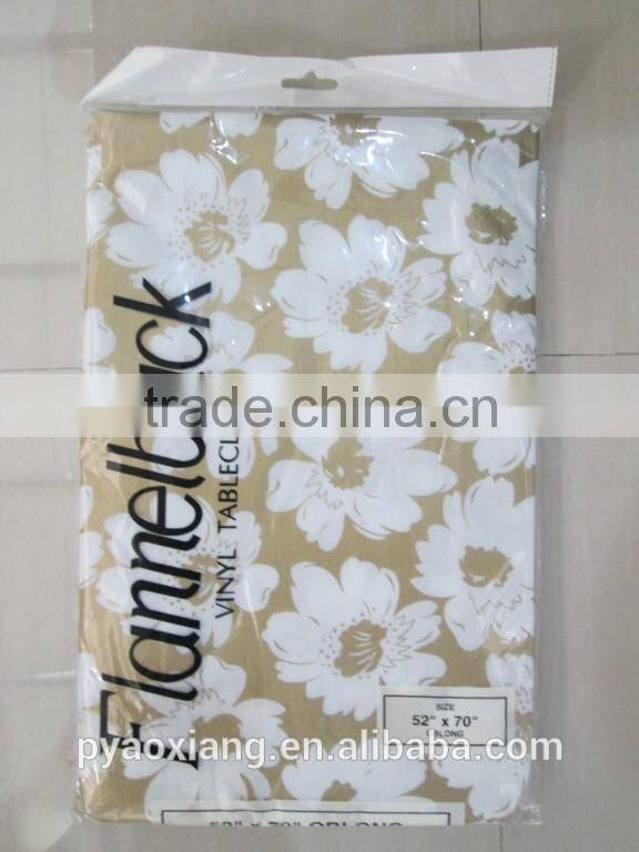 double layer plastic flannel tablecloth