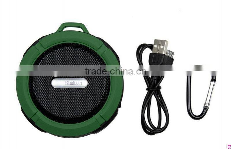 Portable waterproof outdoor shower speaker with MIC support TF card micro USB