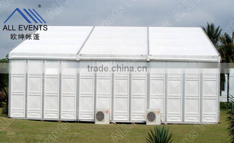 Outdoor clear span event tent with ABS walls