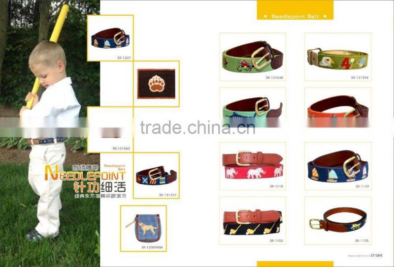 40mm Black Braided Webbing Men Rope Belt