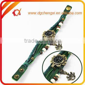 Crown watches for women fancy wrist leather watches