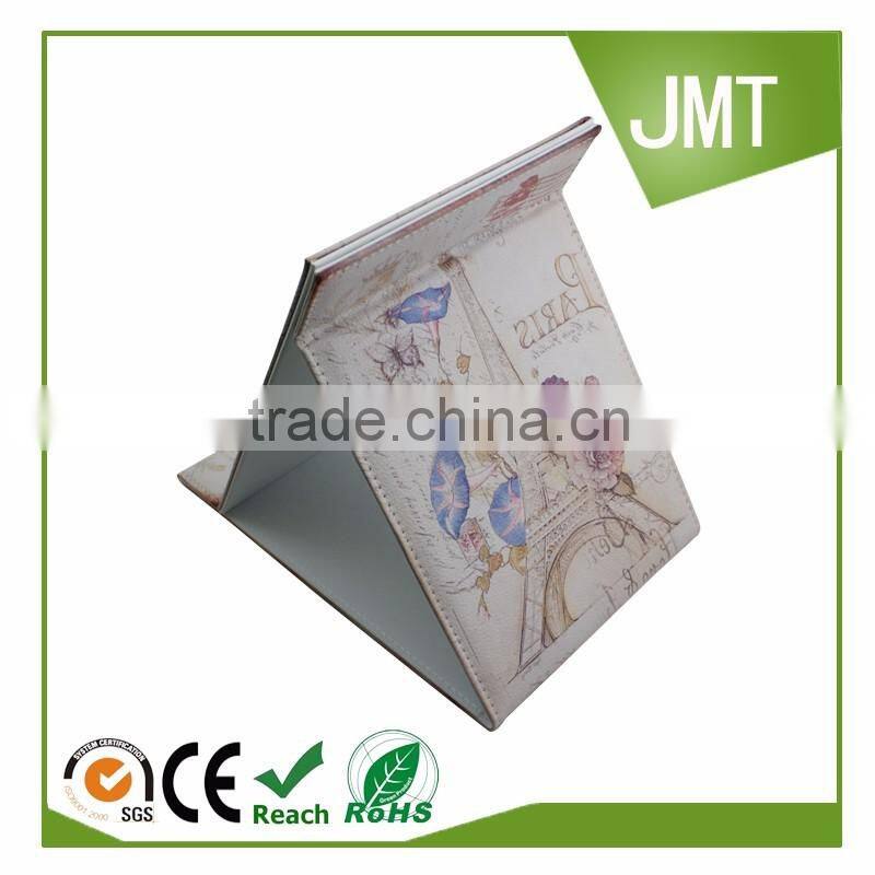 2016 wholesale custom picture printing PU table makeup mirror