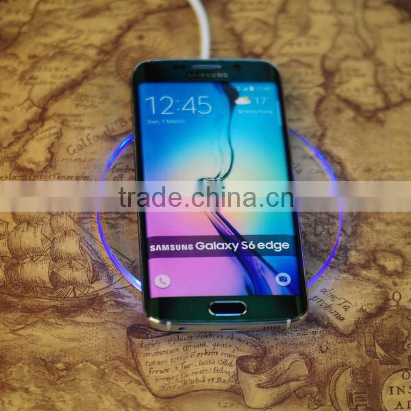 2015 Newest Design Qi Wireless Charger Genuine PAD for samsung galaxy s6 edge and Mobile Phone