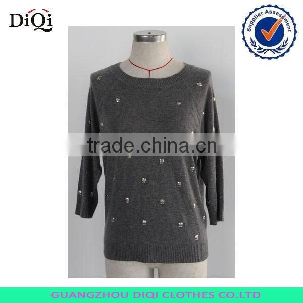fashion sweater knitting models printed knitwear for women