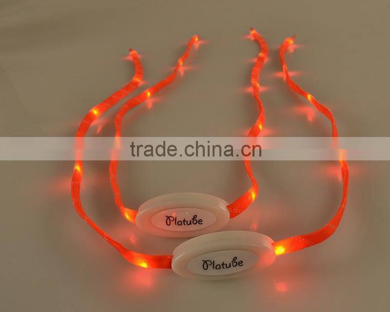 2016 High Quality Colorful Led Glow Shoelace Aglets