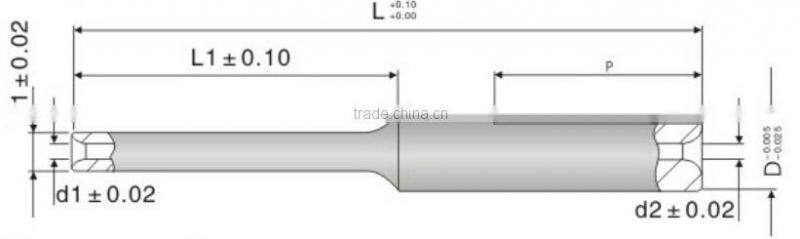 Sell Coil Winding Nozzle - Tungsten Carbide for TANAC winding machine with inner bore 0.2mm/0.3mm