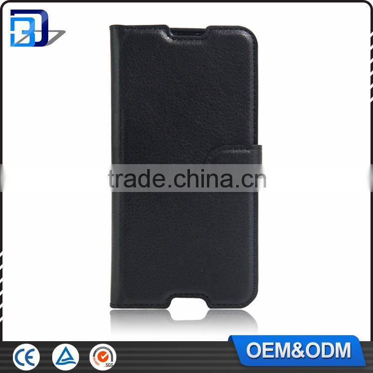 High Quality Litchi Design Credit Card Wallet Stand Flip leather case for Alcatel One Touch Idol 4 mobile phone cover